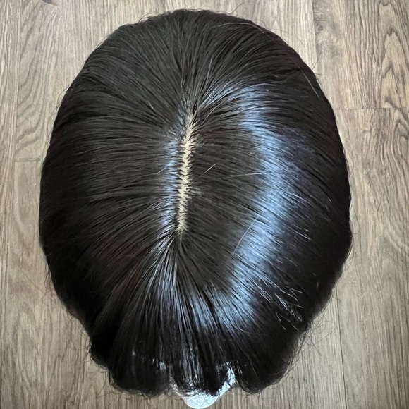 12” Natural Looking Short Black Heat Resistant Synthetic Wig With Bangs - Picture 7 of 11